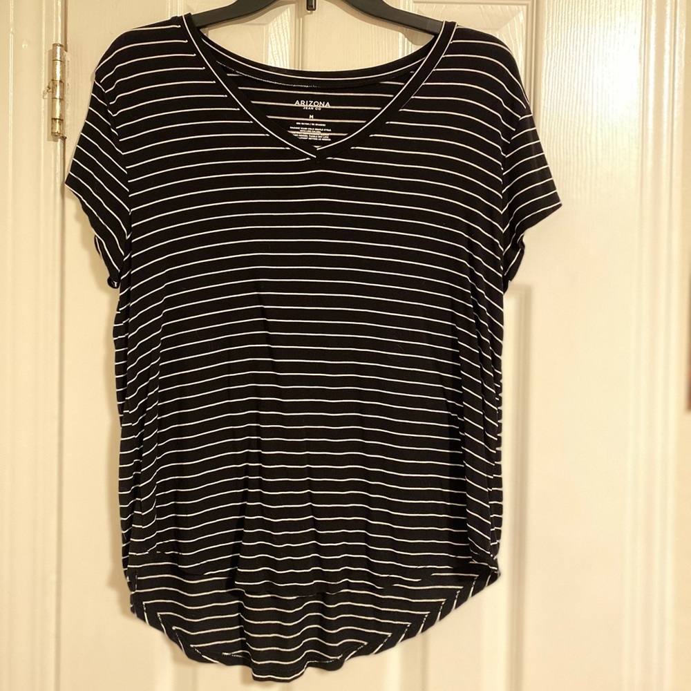 Arizona Striped V-Neck T-Shirt